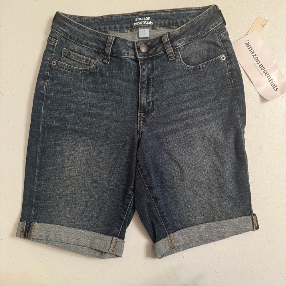 Amazon Essentials NWT Classic Blue Denim Shorts | 2